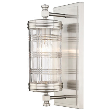 Z-Lite 344-1S Archer 14" Tall Bathroom Sconce - Brushed Nickel