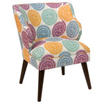 Skyline Furniture MFG. - Leona Modern Chair, Pen Medallion Multi - Add this gorgeous accent chair to finish your room decor. Featured in an on-trend upholstery and constructed with plush foam padding for comfort and support. Spot clean only. Easy assembly required. Manufactured in Illinois.