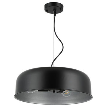 CHLOE Lighting Ironclad Contemporary 3-Light Black/Silver Ceiling Pendant