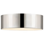 Z-Lite - Harley Three Light Flush Mount, Chrome - Inspiring with an easy casual feel the Harley modern three-light flushmount ceiling light delivers simple elegance with a hint of industrial design elements. A simple ring silhouette forms its drum shade made of radiant chrome finish steel creating a versatile fixture for a low-key but tasteful look in a kitchen dining space or living area.
