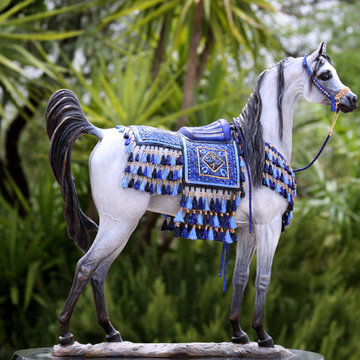 "The Treasure" traditional Arabian Horse Bronze Sculpture