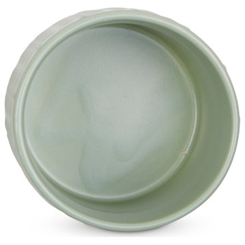 Jadeite Matte Retro Vine Texture Ceramic Canister (Set of 3)