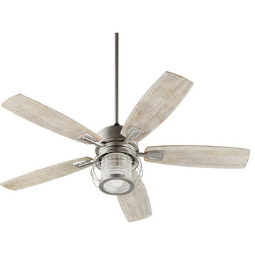 Galveston 1 Light 52 in. Indoor Ceiling Fan, Satin Nickel