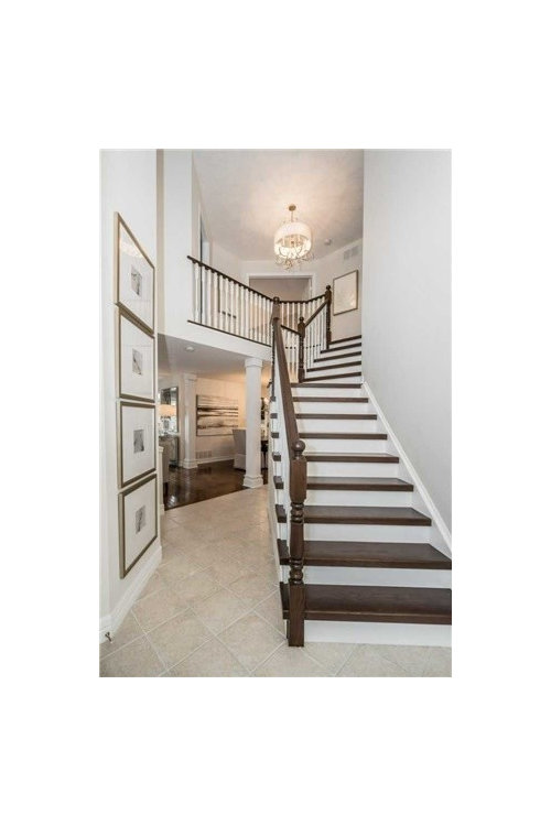 Paint or restain these stairs Changing flooring to light colour?