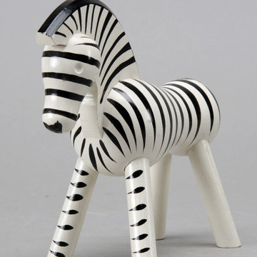 Danish Mid-Century Modern Kay Bojesen Zebra Wood Animal Toy
