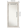 Trellis Silver Non-Beveled Wood Full Length Floor Leaner Mirror - 30 x 66 in.