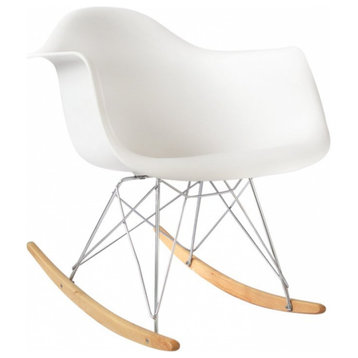 Rocker Bucket Chair, White