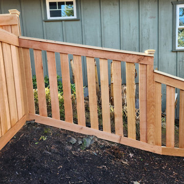 Front yard fence with clear cedar