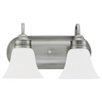 SeaGull Lighting - SeaGull Lighting Gladstone 44851-965 2 Lt Wall / Bath in Antique Brushed Nickel - Width: 15.25"