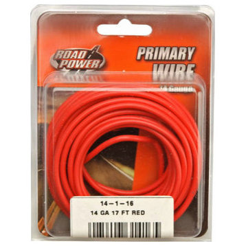 Coleman Cable 55669133 14-Gauge Primary Wire, 17', Red