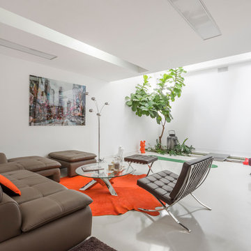 Un loft contemporain dans un ancien atelier - salon contemporain