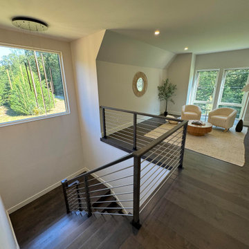 Project #137 | Maple Staircase with Stainless Steel Railing
