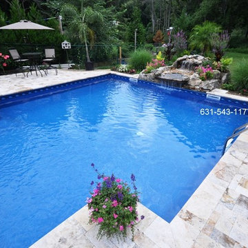Vinyl Pool Installation & Backyard Design on Long Island by Gappsi