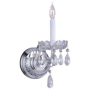 Traditional Crystal 1 Light Spectra Crystal Chrome Sconce