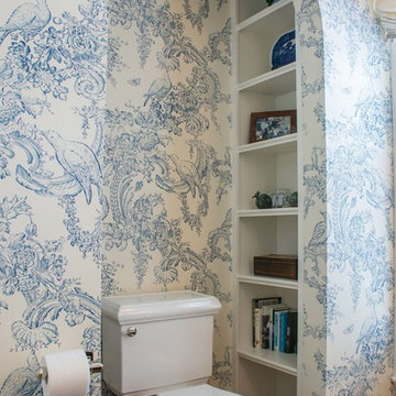 Toile Blue & White Power Room