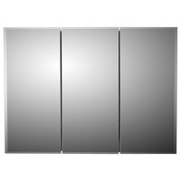 Tri-View Series Medicine Cabinet, 48"x36", Beveled Edge