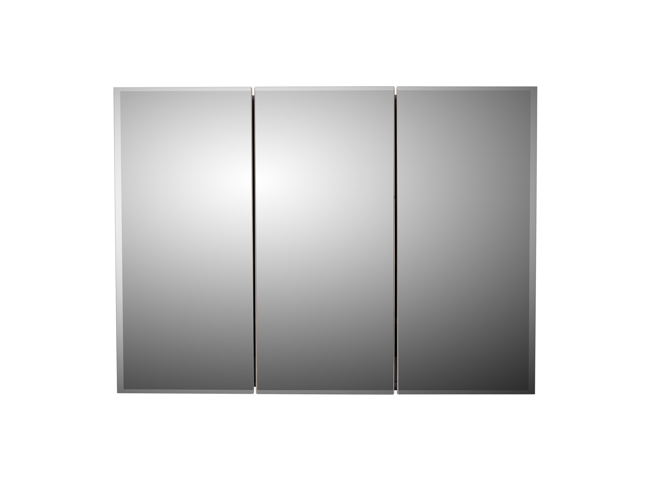 Tri-View Series Medicine Cabinet, 48"x36", Beveled Edge