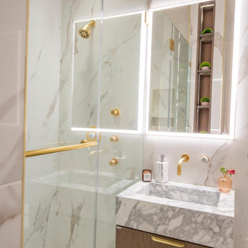 Private Home Bathroom Remodel Featuring SIDLER's Quadro Collection