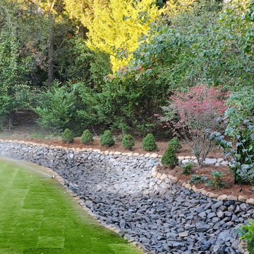 Fieldstone Veneer Retaining Wall