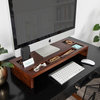 Briggs Desktop Wood Monitor Stand, Walnut Brown 26x10.5x4