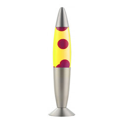 Lava Lamp Magma Light with Red Wax & Yellow Liquid 36cm - Novelty Lighting