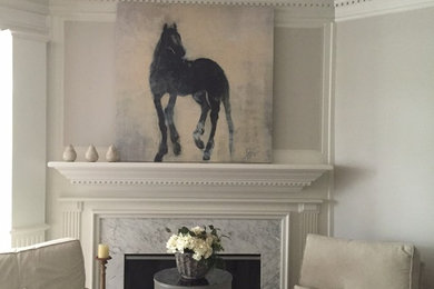 Inspiration for a transitional living room remodel in Other