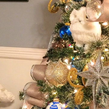 Blue and white Christmas DECOR