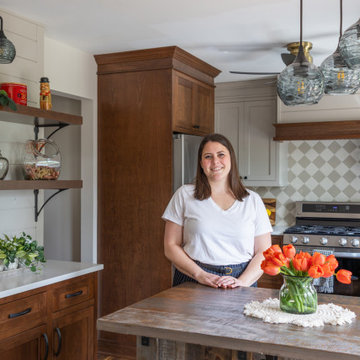 Cottage-Inspired Kitchen, Powder, and Laundry Room
