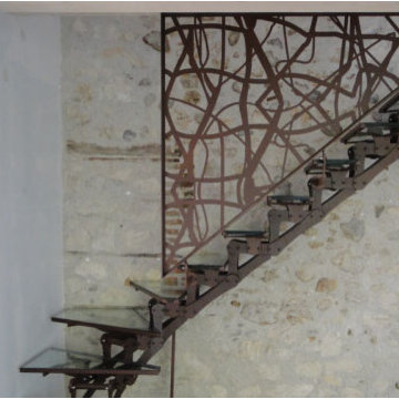 Escalier design et décoratif en acier