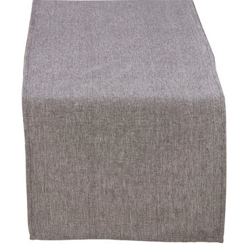 Decorative Classic Solid Grey Cotton Table Runner - 16"x72"