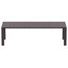 Compamia Vegas 118" Extendable Patio Dining Table in Brown