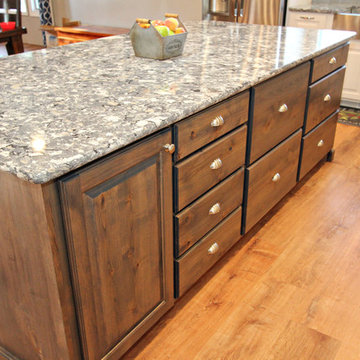 White Painted Kitchen Cabinets with Knotty Alder, Twin Falls ID
