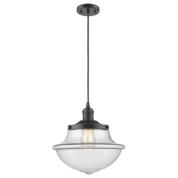 Innovations Oxford School House 1-Light Pendant, Oiled Rubbed Bronze