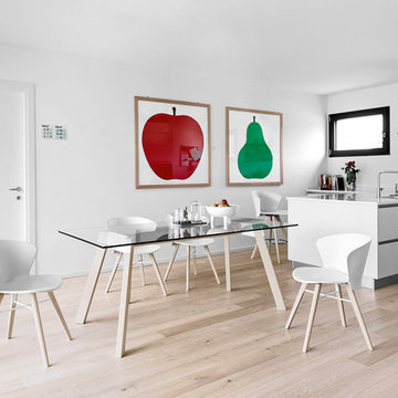 Bahia MW Chairs - Bleached Beech Legs + Matte Optic White Seat