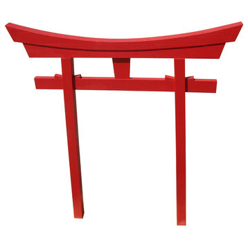 Red Miniature Japanese Shinto Myojin Style Torii Garden Gate