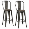 DHP Luxor 30" Metal Bar Stool in Antique Copper (Set of 2)