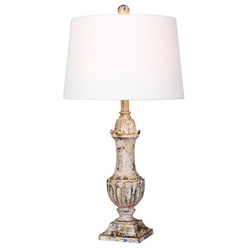 Urn Resin Table Lamp, Antique Ivory, 29.5"