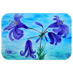 Mary Gifts By The Beach - Lillies Bath Mat, 30"x20" - Bath mats from my original art and designs. Super soft plush fabric with a non skid backing. Eco friendly water base dyes that will not fade or alter the texture of the fabric. Washable 100 % polyester and mold resistant. Great for the bath room or anywhere in the home. At 1/2 inch thick our mats are softer and more plush than the typical comfort mats. Your toes will love you.