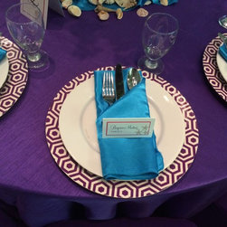 Purple Honeycomb Charger Plate - Charger Plates