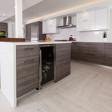 Differents levels with the countertops