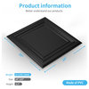 Art3d PVC Drop Ceiling Tiles, 2'x2' Plastic Sheet, Black