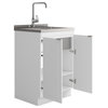 Murphy Transitional 24" Laundry Cabinet with Faucet and Stainless Steel Sink