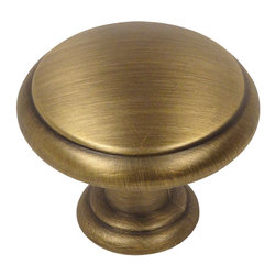 Cosmas - Cosmas 5422BAB Brushed Antique Brass Cabinet Knob, Set of 10 - Cabinet And Drawer Knobs