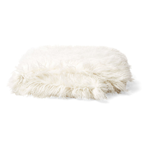 Lux Faux Fur Throw in Mongolian Cream