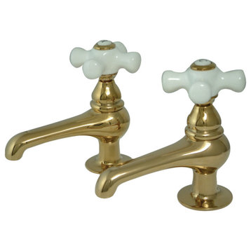 Kingston Brass CC9L2 Vintage Basin Tap Faucet, Polished Brass
