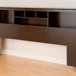 Prepac King Bookcase Headboard in Espresso - Headboards