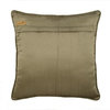 Beige Pillow Cover, Striped Jacquard Trellis 26"x26" Silk, Deco Trellis