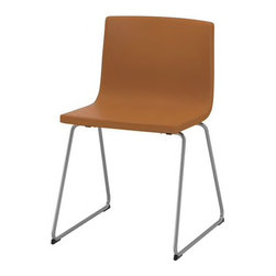 BERNHARD Chaise, chrom&eacute;, Mjuk brun dor&eacute; - Dining Chairs