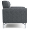 Furniture of America Hart Contemporary Chenille Tufted Chair in Dark Gray