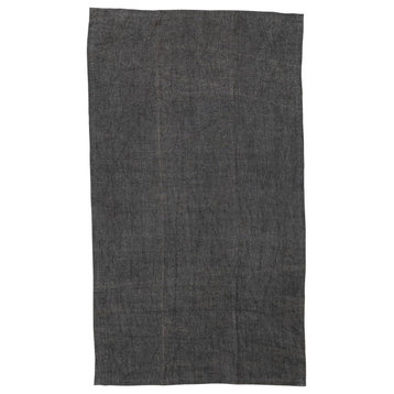 Stonewashed Linen Decorative Tea Towel for Dining and Kitchen, Olive, Charcoal